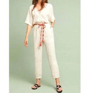 FEATHERBONE x ANTHROPOLOGIE JUMPSUIT BELTED BOHO WOMEN’S JUMPSUIT S